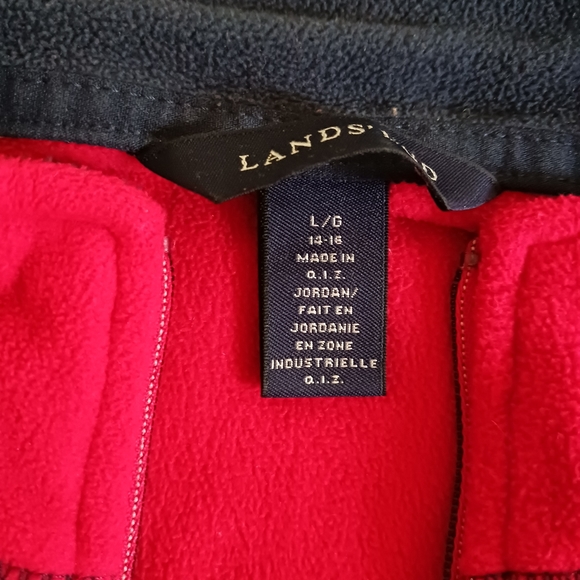 Girls Red Quarter Zip Fleece - Picture 2 of 4